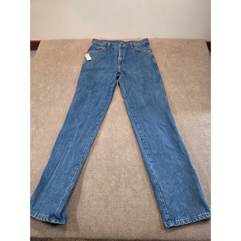 Vintage 80s Calvin Klein Jeans 34x36 NWT Deadstock Made USA Blue Denim Western